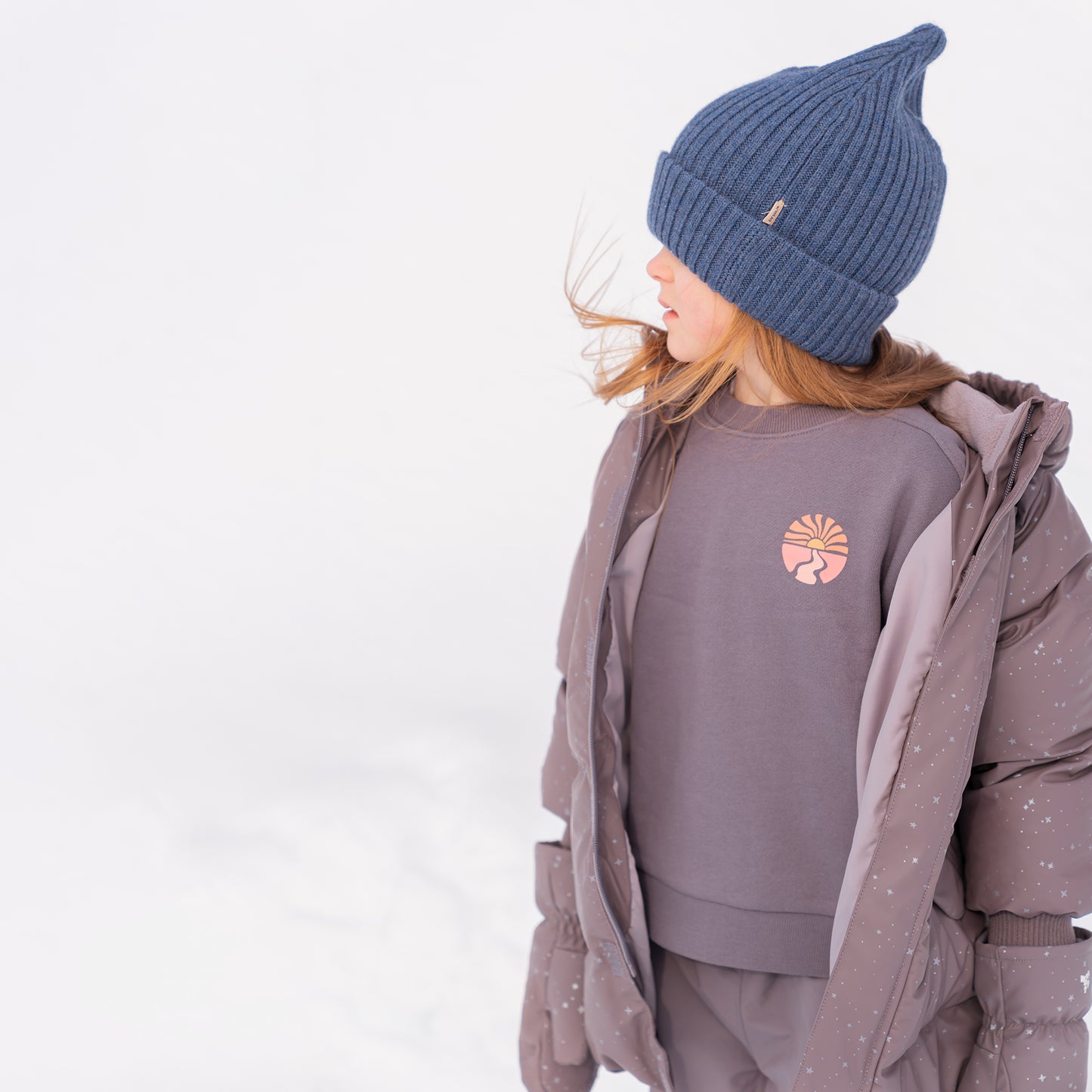 Wheat Sweater Ellis - Purple Stone