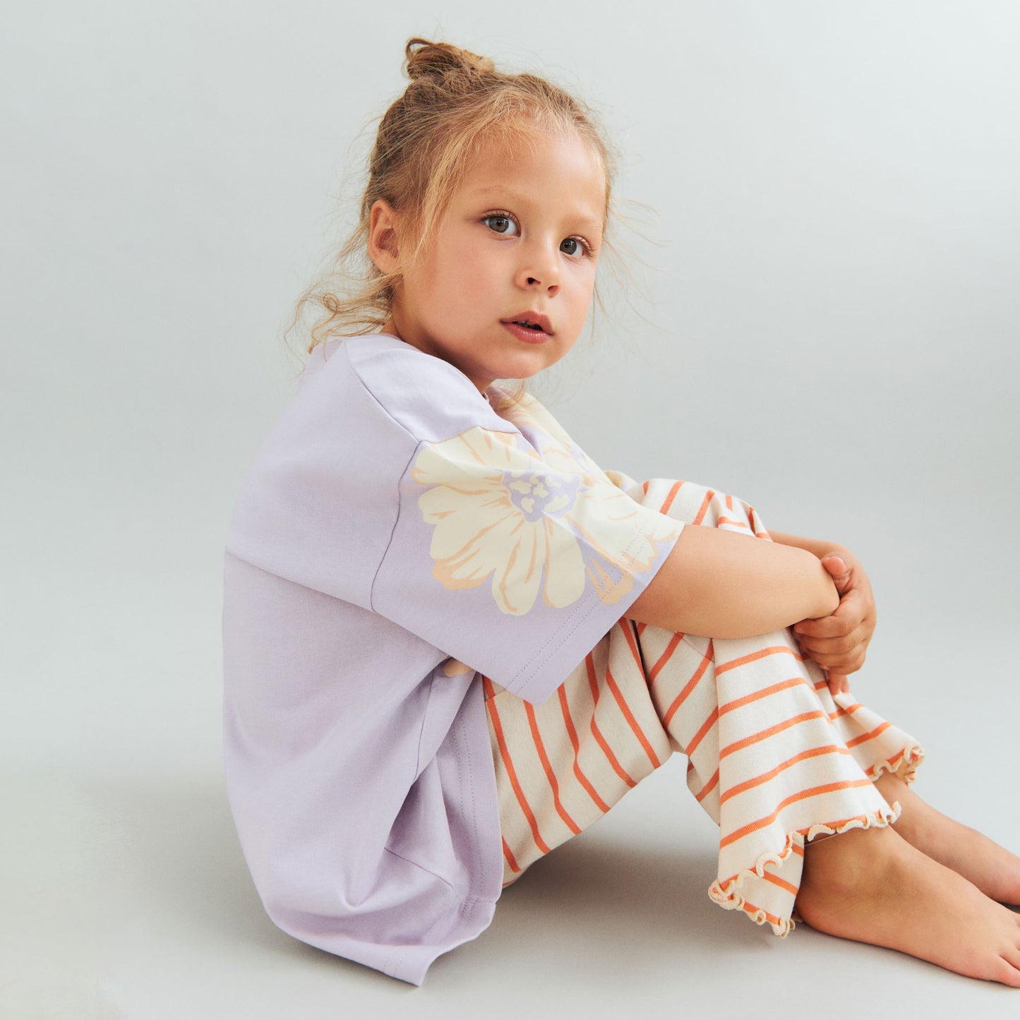 Wheat Jersey Pants Ela "Orange Stripe"
