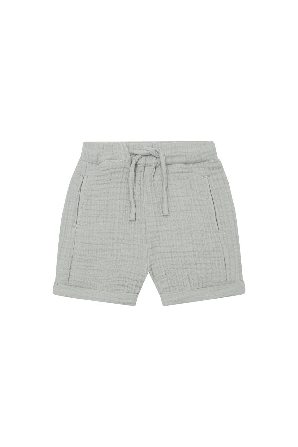 Leevje Shorts aus Musselin "Soft Green"