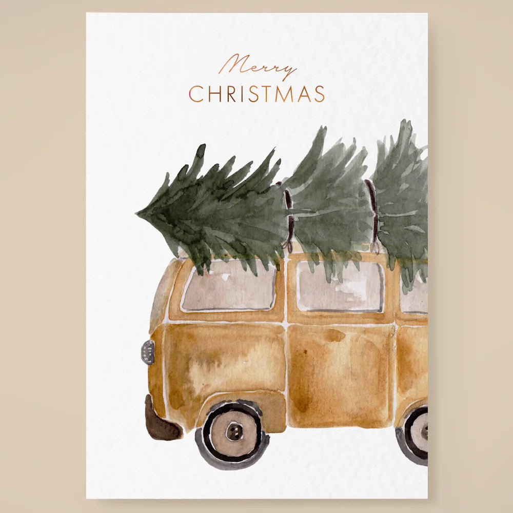 Leevje Postkarte Christmas Van - Merry Christmas