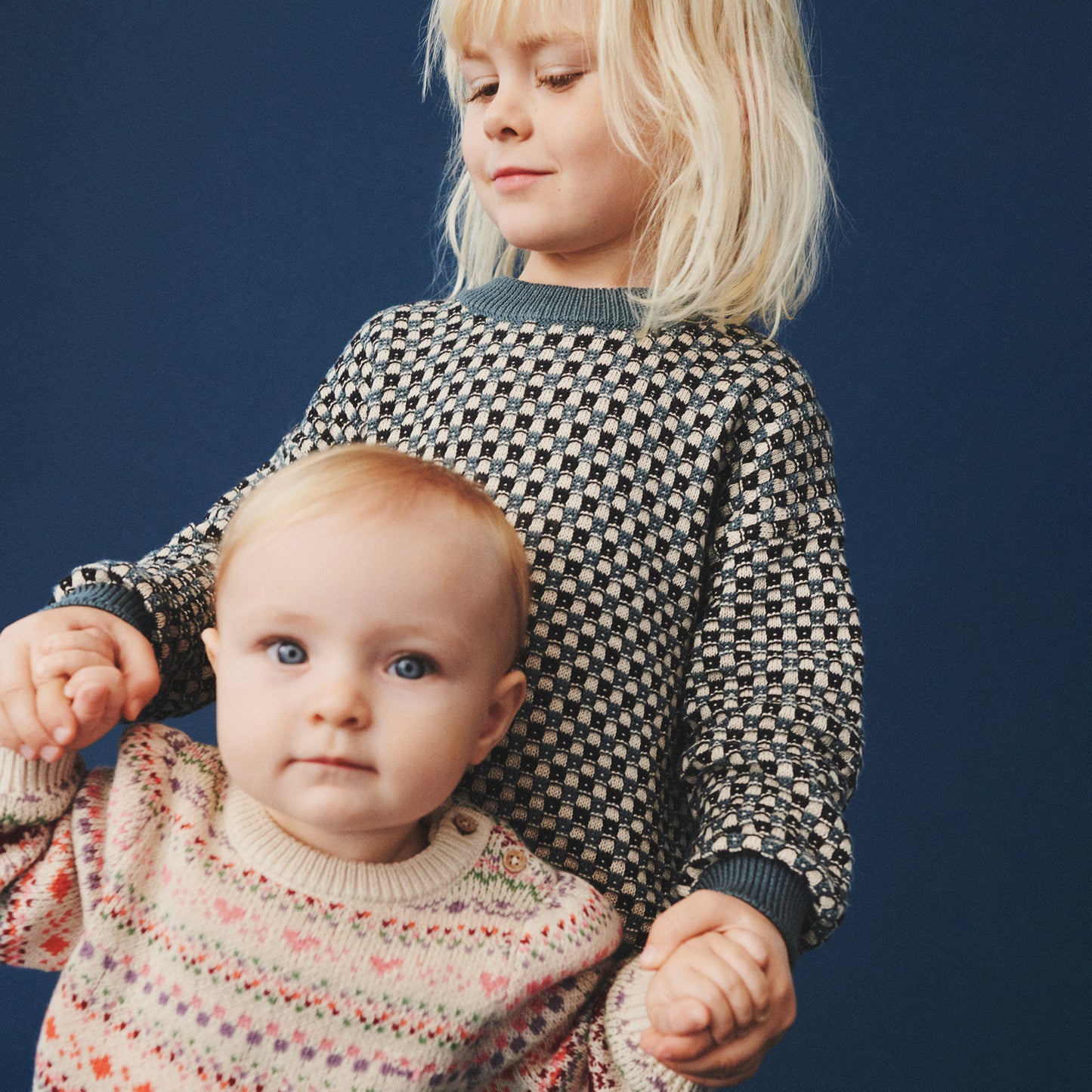 Wheat Baby Jacquard Pullover Olga "Multi"