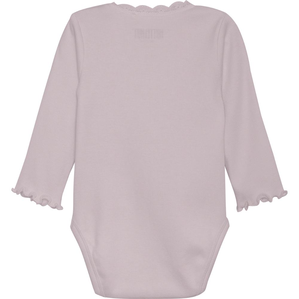 Huttelihut gerippter Langarmbody - Cloud Gray
