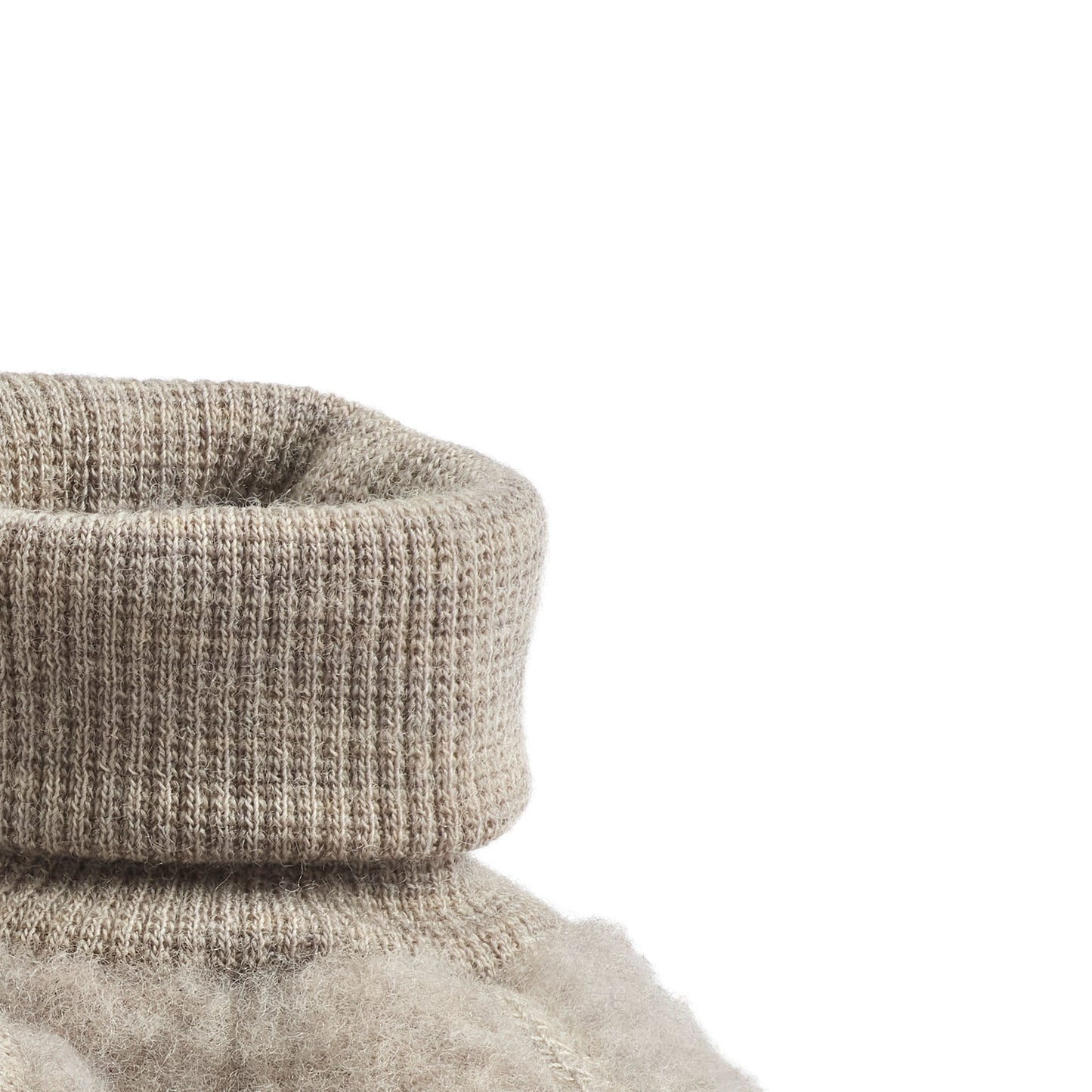 Wheat Booties Lei aus Wollfleece "Khaki Melange"