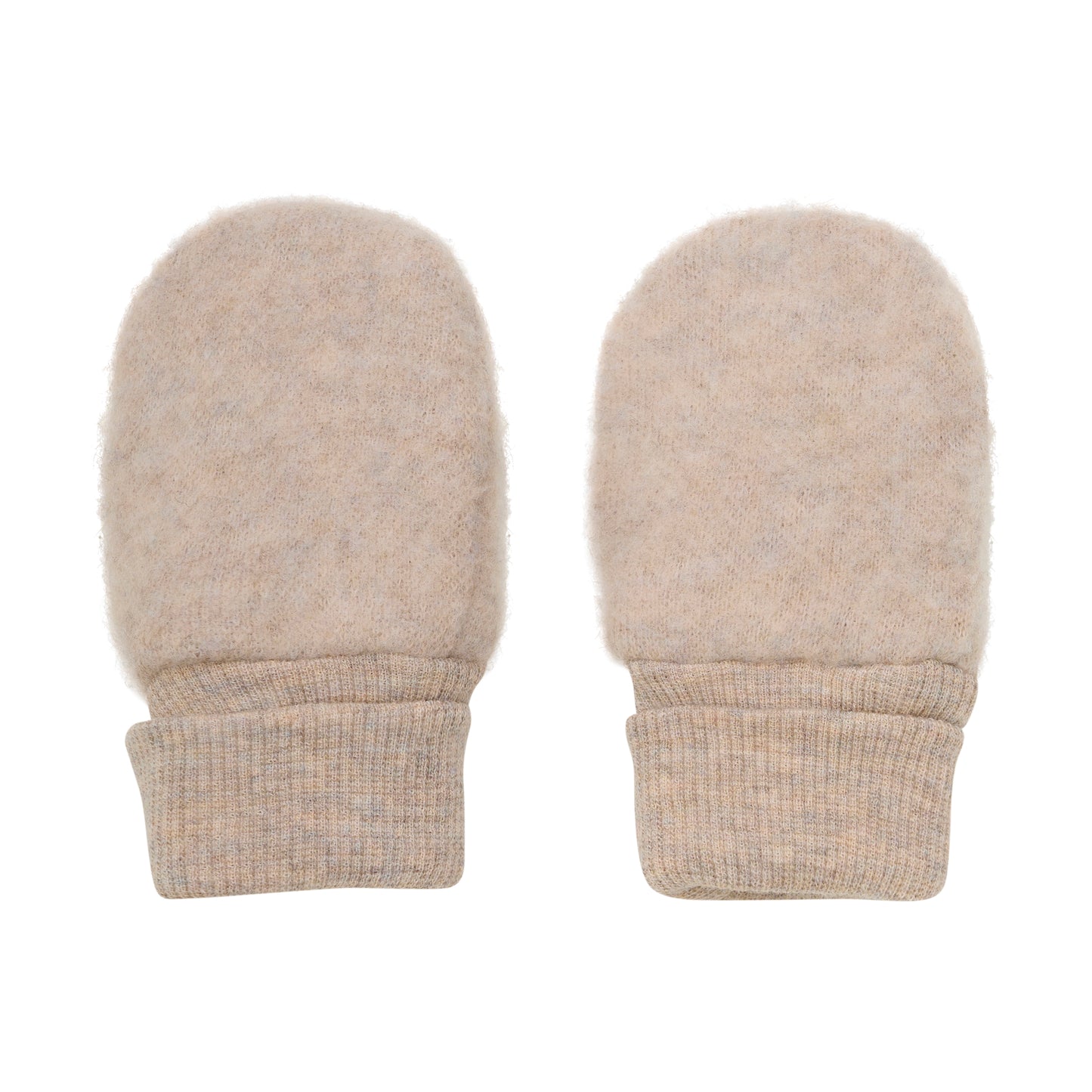 Huttelihut Fäustlinge aus Merinowollfleece "Camel Melange"