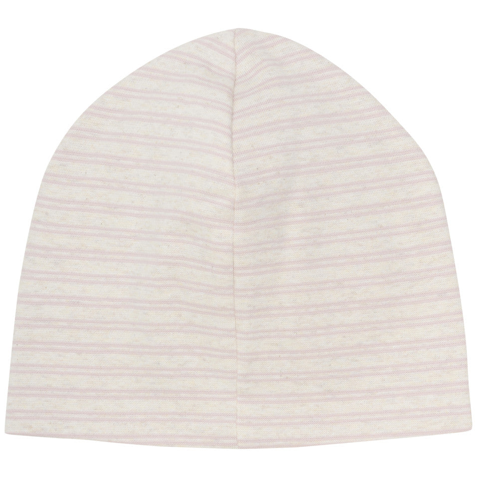 Huttelihut gestreifte Mütze Baby- Sepia Rose