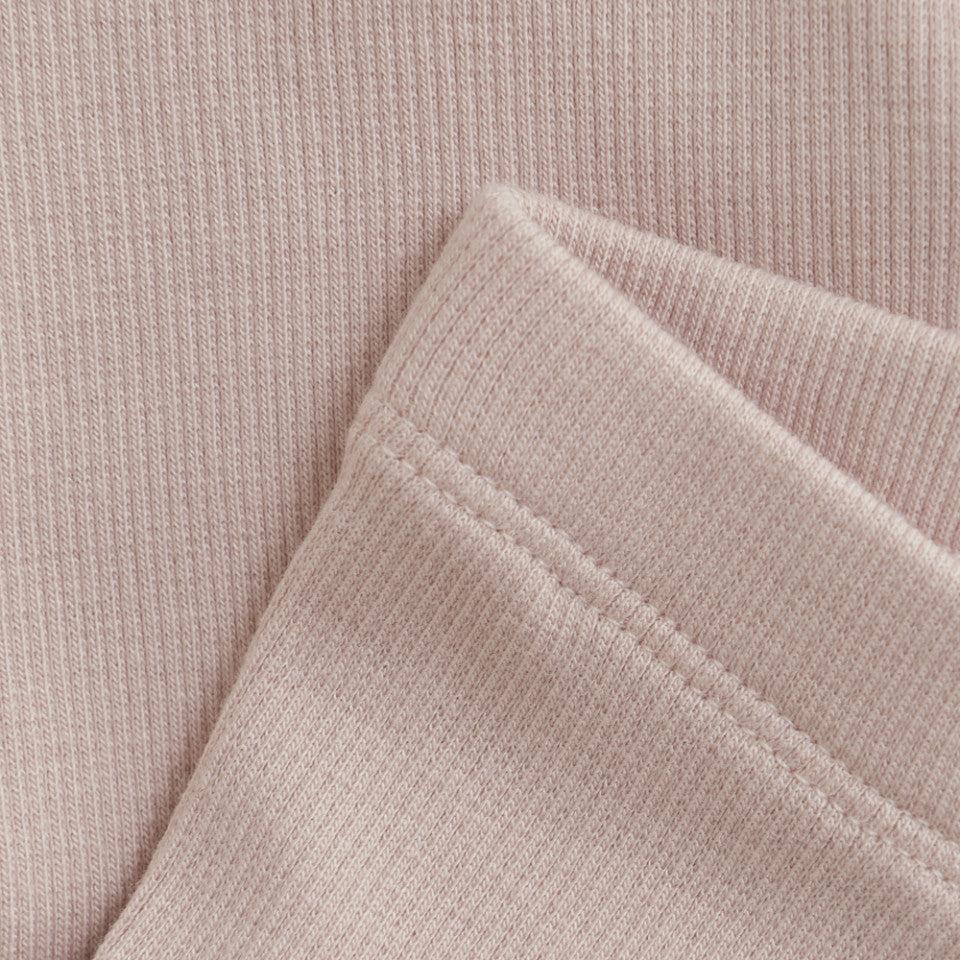 Huttelihut gerippte Leggins mit Rüschen - Sepia Rose