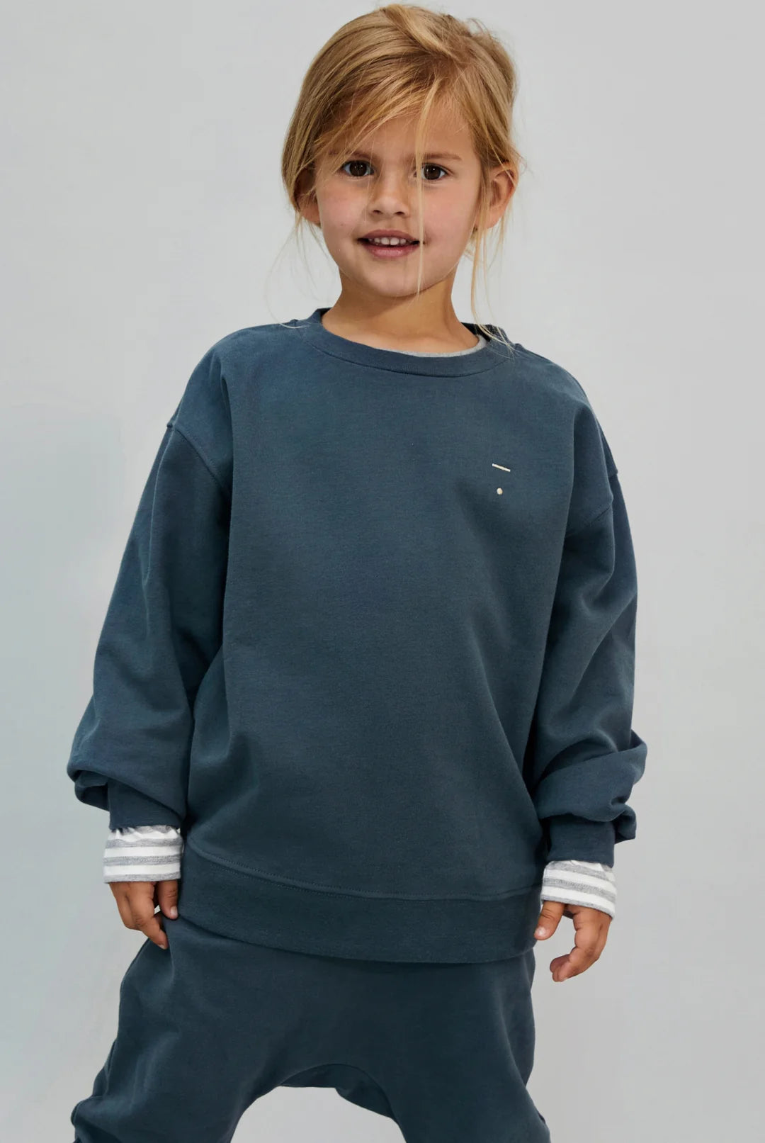 Gray Label Dropped Shoulder Sweater "Blue Gray"