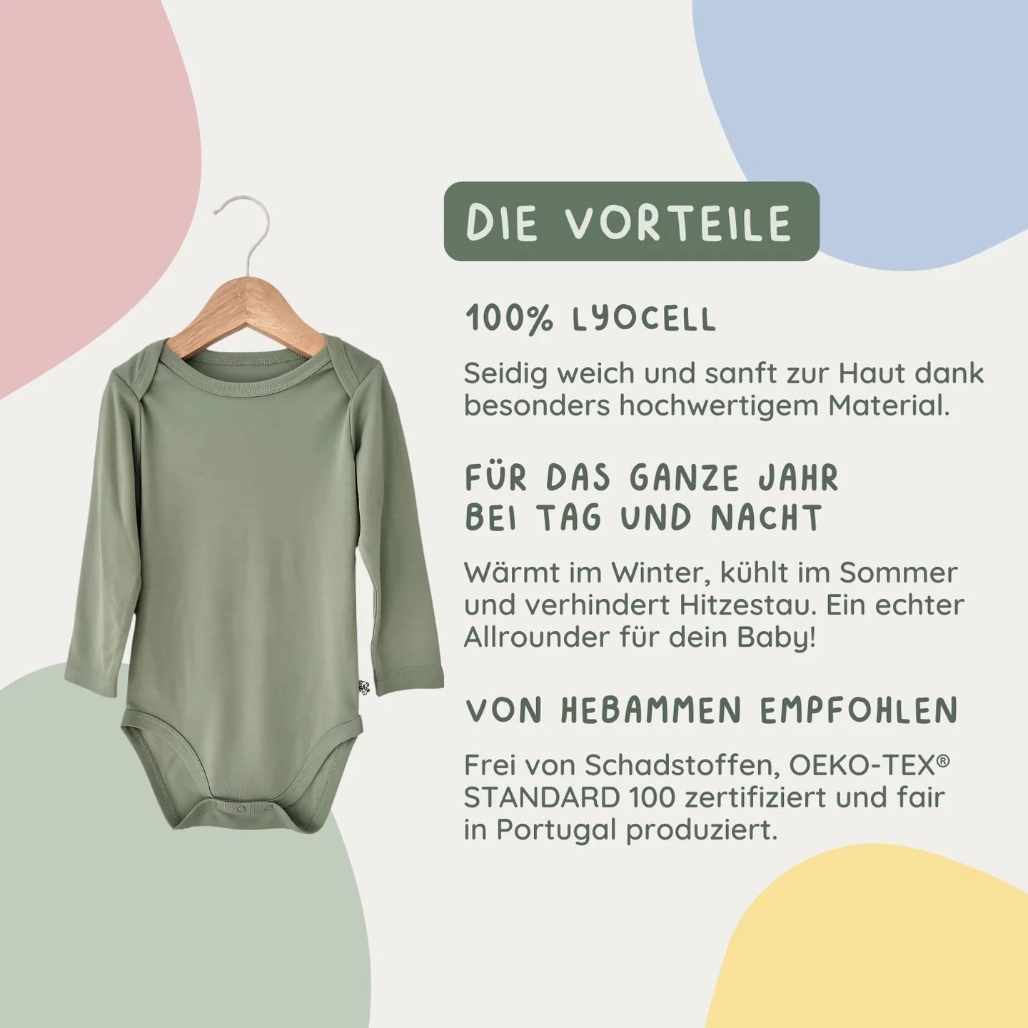 Eve & Olive Baby Langarmbody - verschiedene Farben