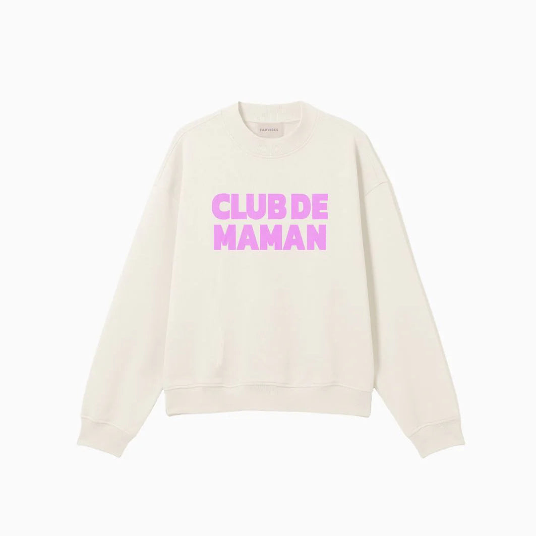 Famvibes Sweater „Club de Maman“ Beige Pink