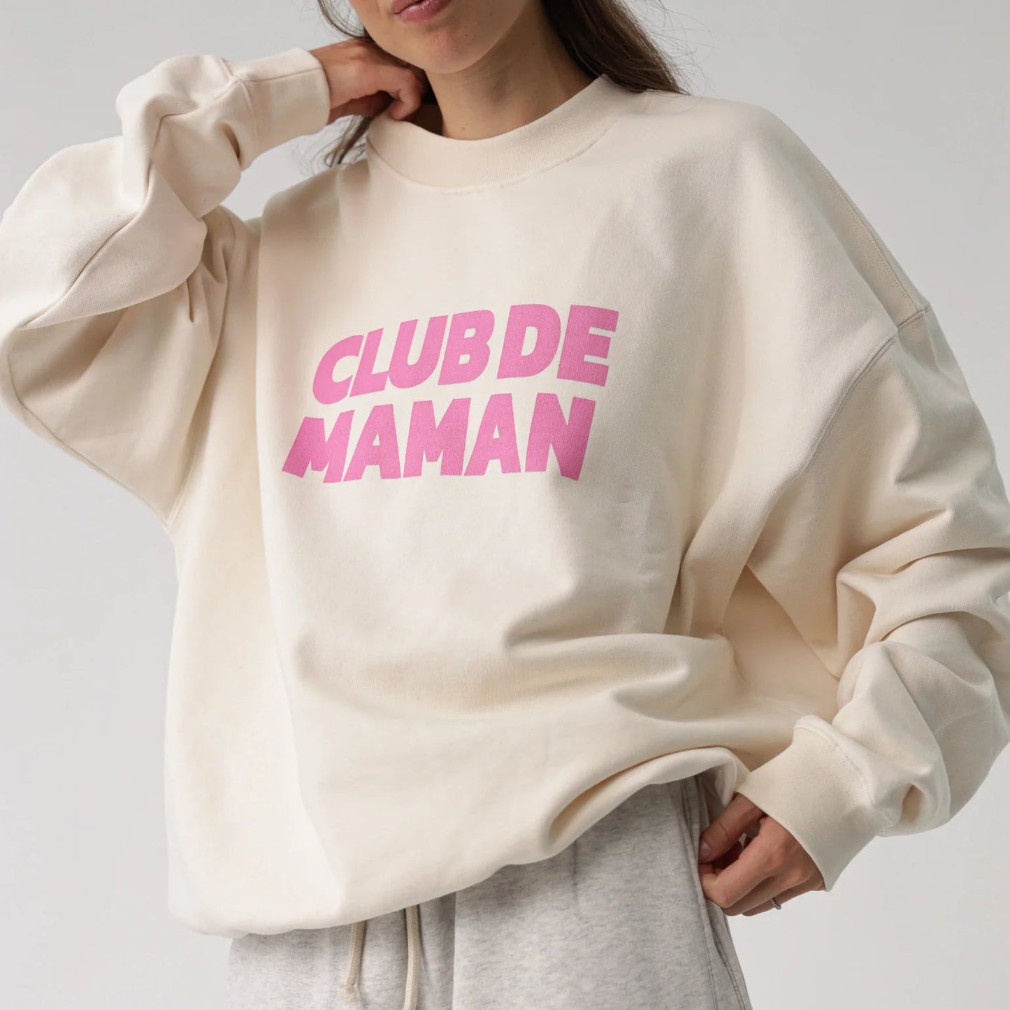 Famvibes Sweater „Club de Maman“ Beige Pink