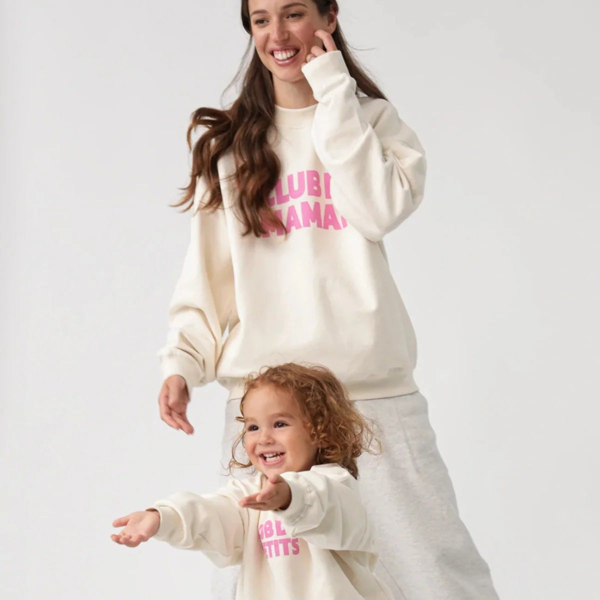 Famvibes Sweater „Club de Maman“ Beige Pink