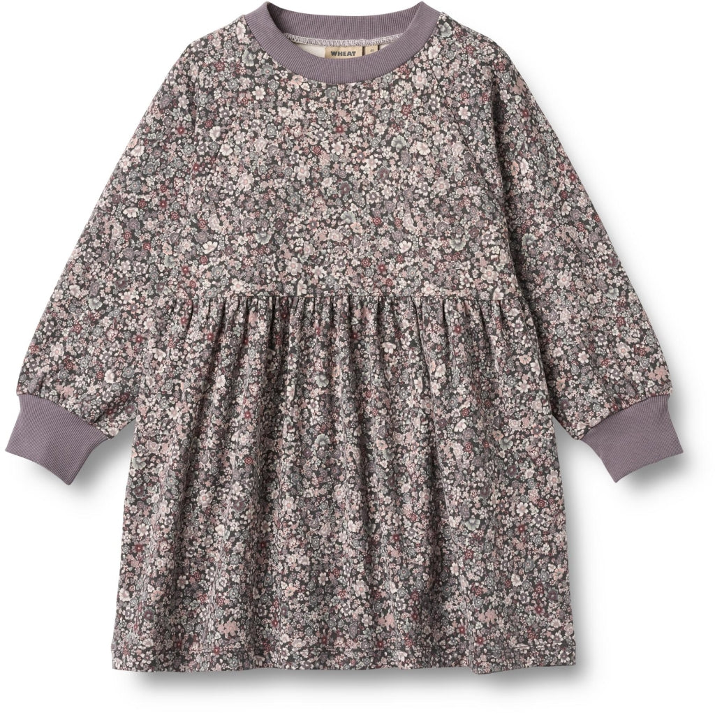 Wheat Jerseykleid Dorthea "Purple Stone Flowers"