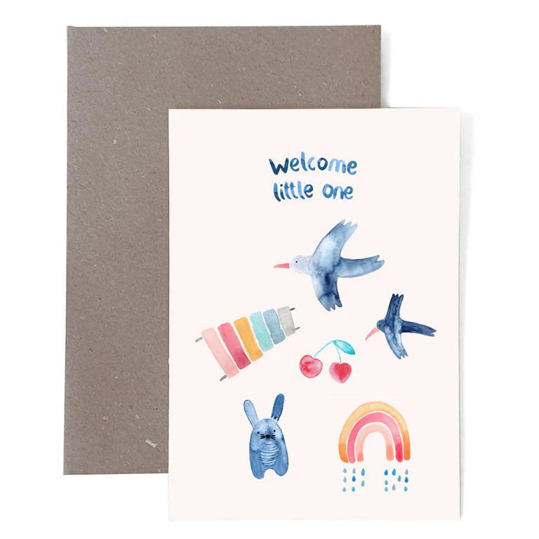 Frau Ottilie Grußkarte mit Umschlag - welcome