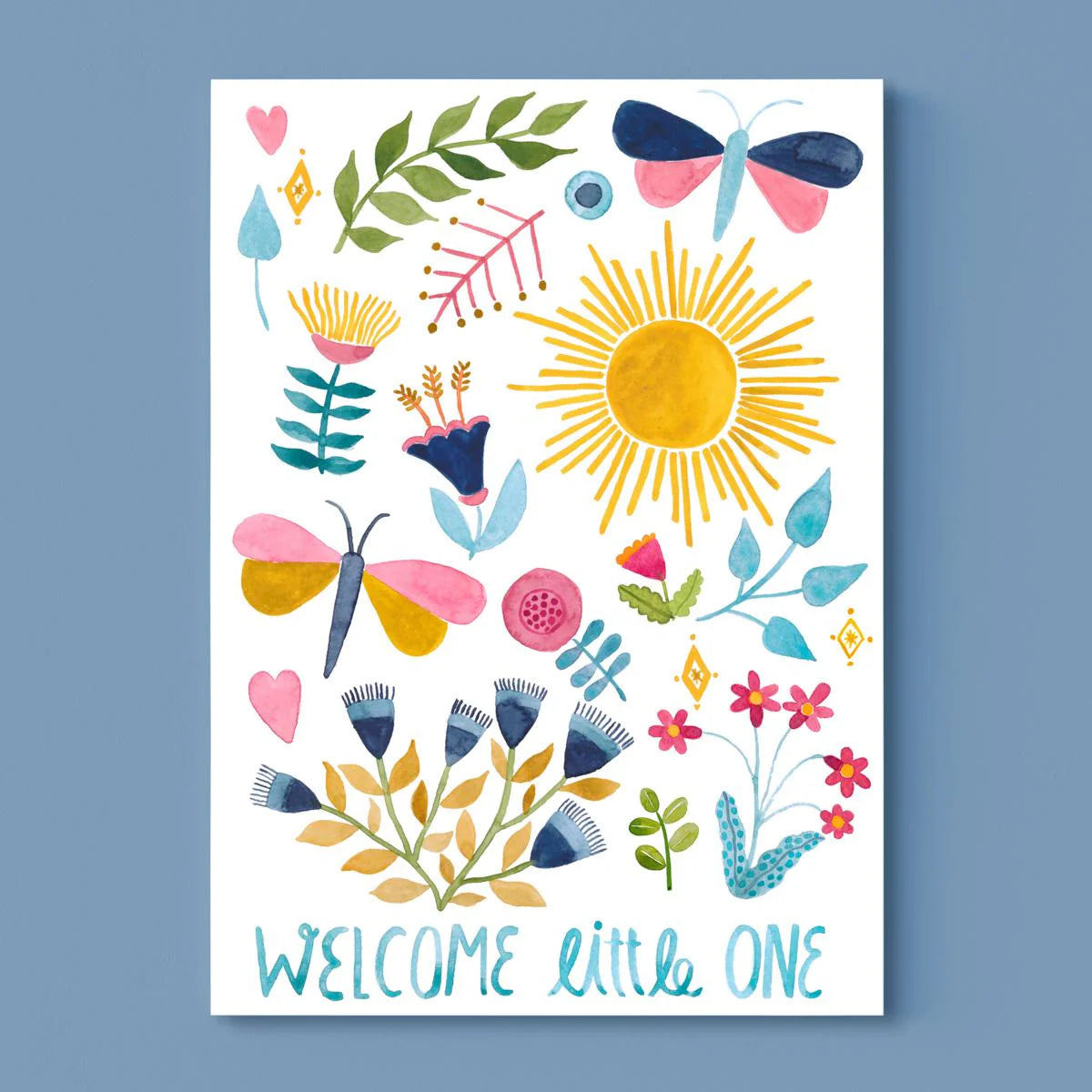 Frau Ottilie Postkarte - welcome little one