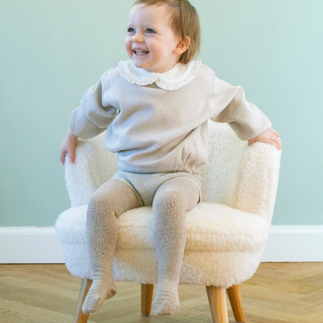 GoBabyGo Rutschfeste Krabbelstrumpfhose "Sand"
