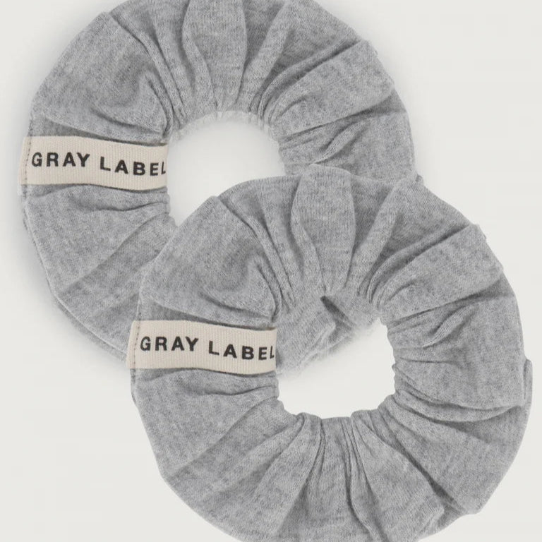 Gray Label Scrunchie Haarband 2er Set Grey Melange