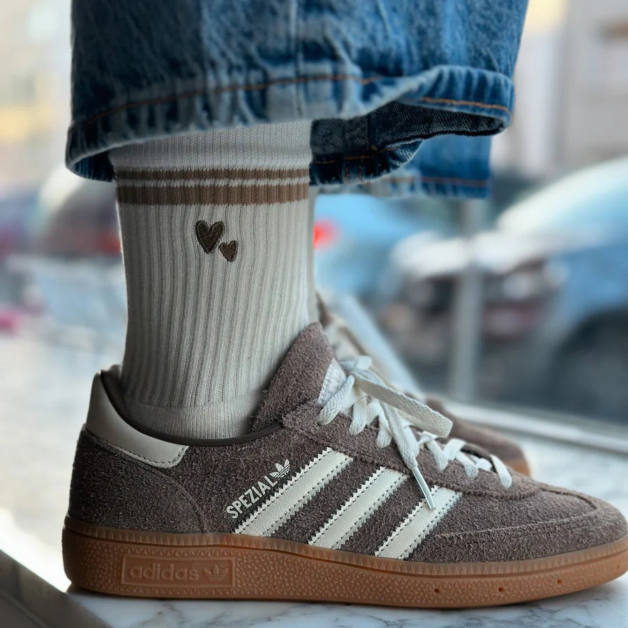 Atelier Rive Heart Socks Hazel "Cream"