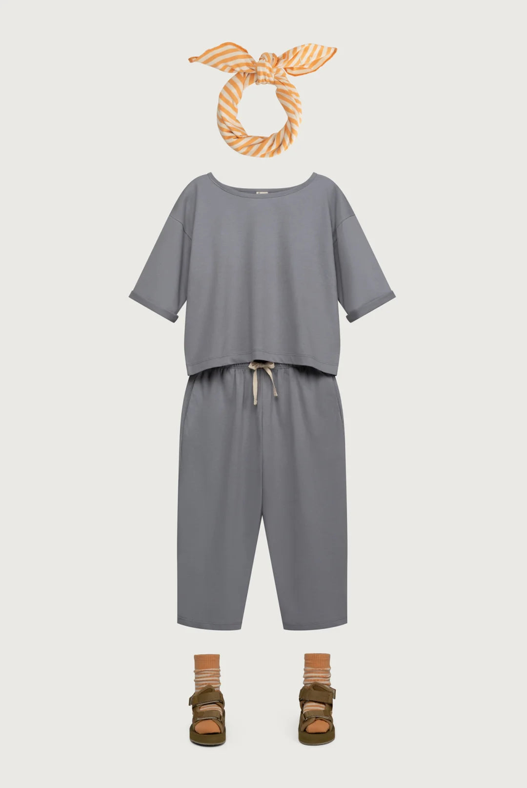 Gray Label Lockere Stoffhose "Stone Grey"