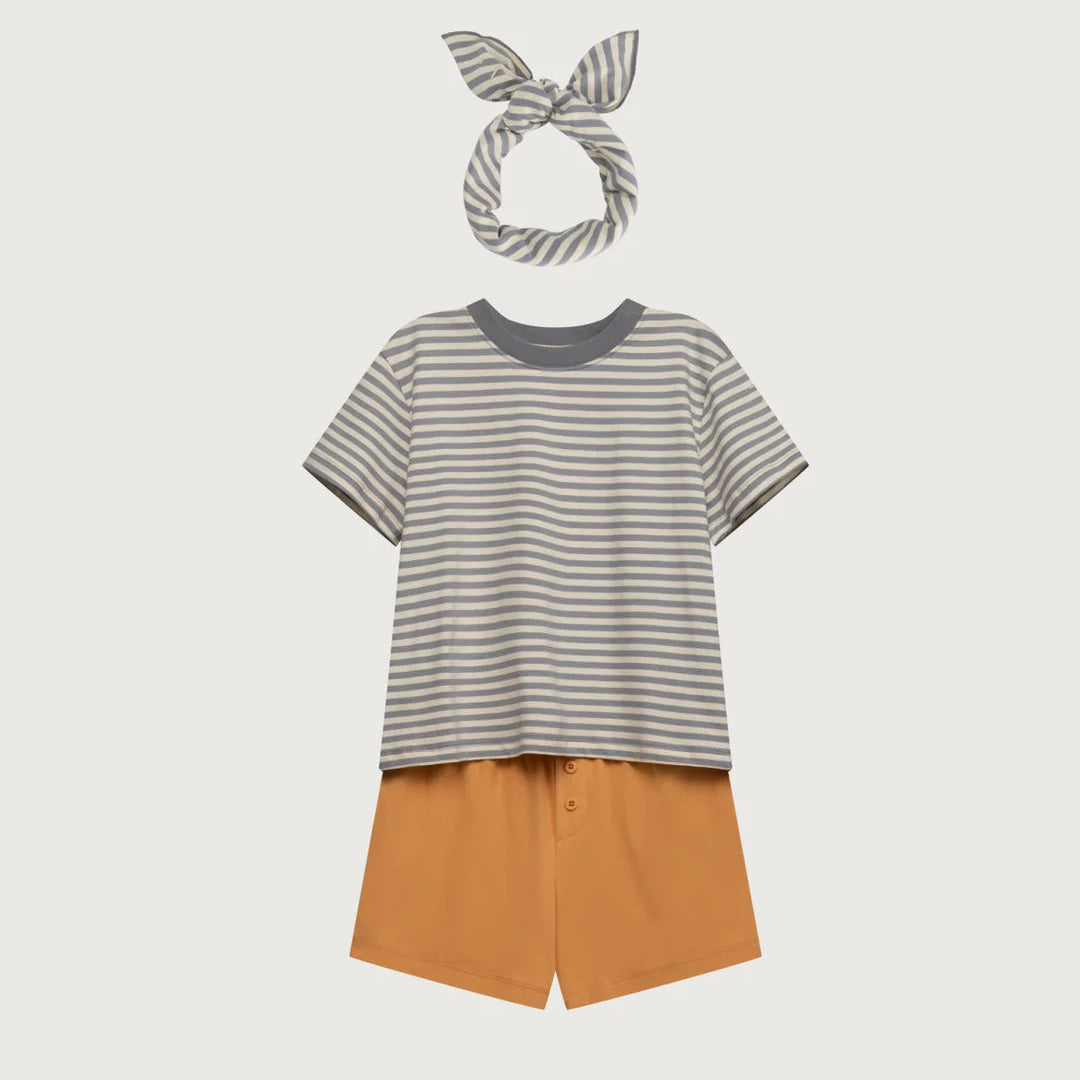 Gray Label Oversized T-Shirt kurzarm "Stone Grey - Cream"