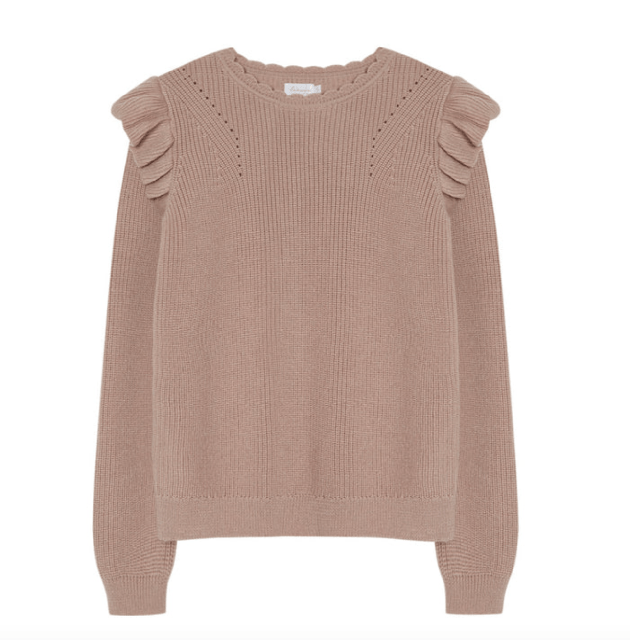 Leevje Mini-Me Merino Strickpullover mit Volants