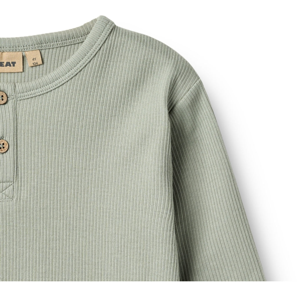 Wheat Langarmshirt Morris "Morning Mist"