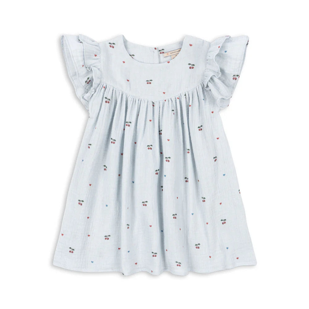 Konges Sløjd Dress Coco "Cherry Blue Coeur"