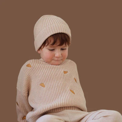 VacVac Strickpullover Croissants - Narbonne "Mist Fawn"