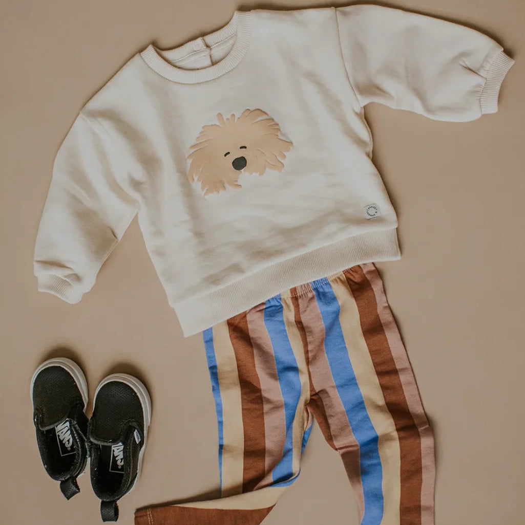 Sproet & Sprout Baby Sweater Moustache Dog