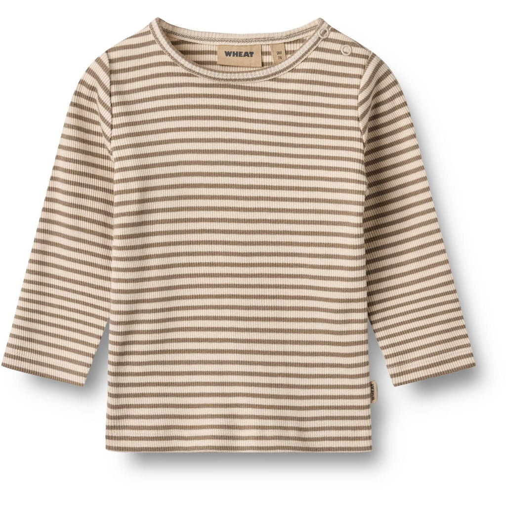 Wheat Langarmshirt Stig "Stone Stripe"