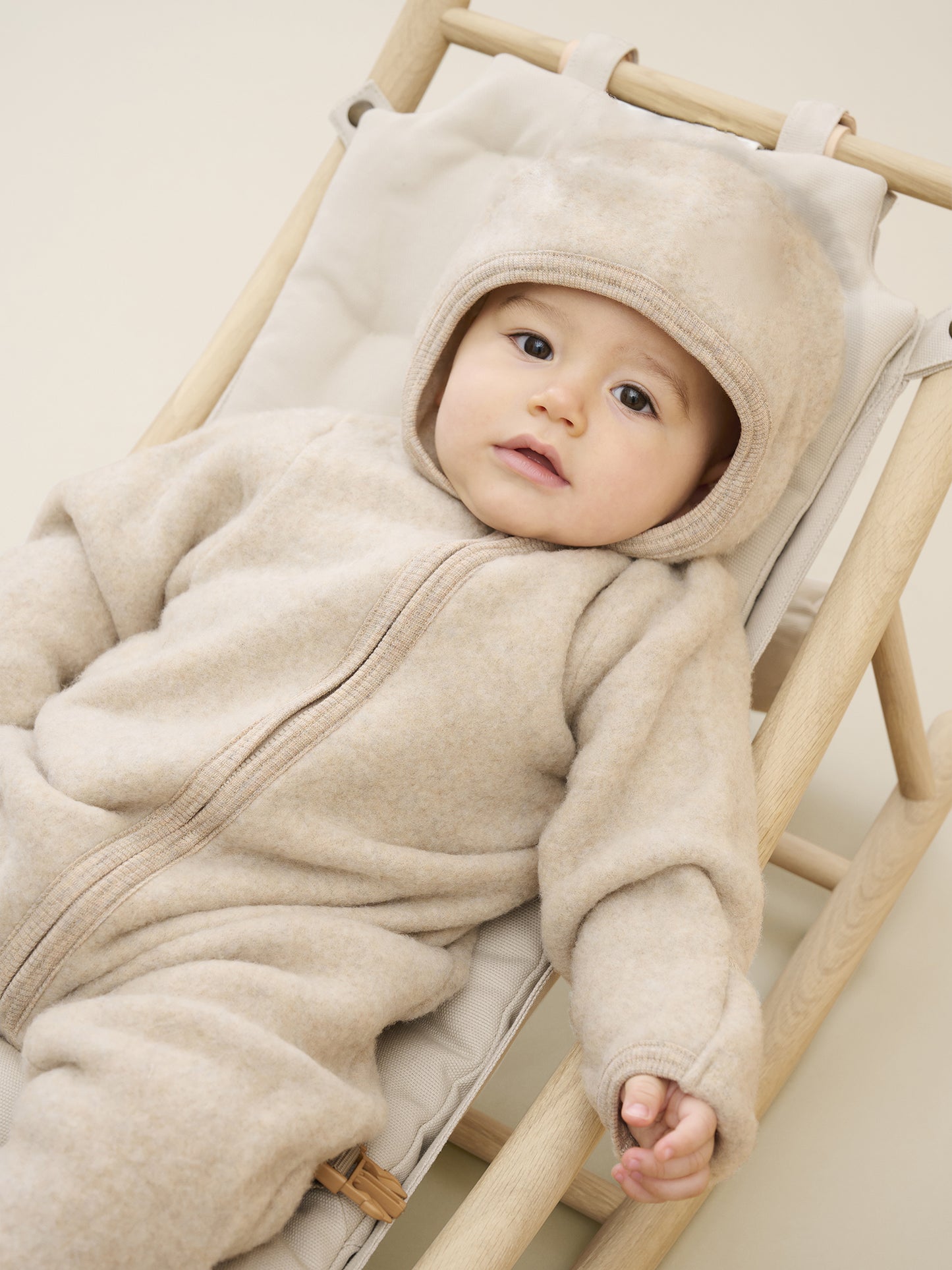 Huttelihut Wollfleeceoverall "Caramel Melange"