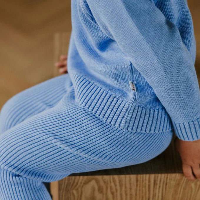 Yuki Leggins Fine Rib "Cornflower"