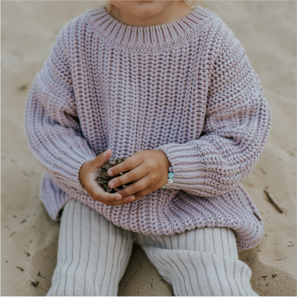 Yuki Chunky Knitted Sweater - Lilac
