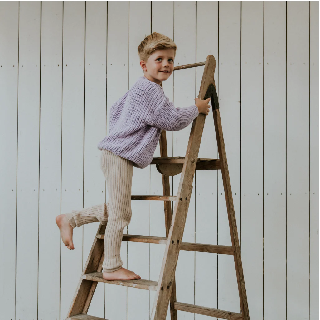 Yuki Chunky Knitted Sweater - Lilac