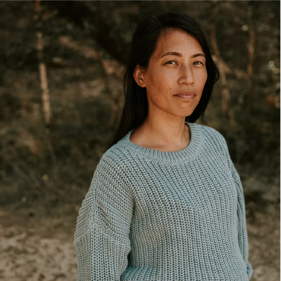 Yuki Chunky Knitted Sweater für Damen - Ocean