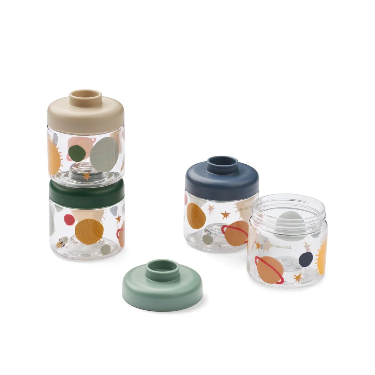 Liewood Snackboxen Tritan 4er-Pack Dominique - Universe