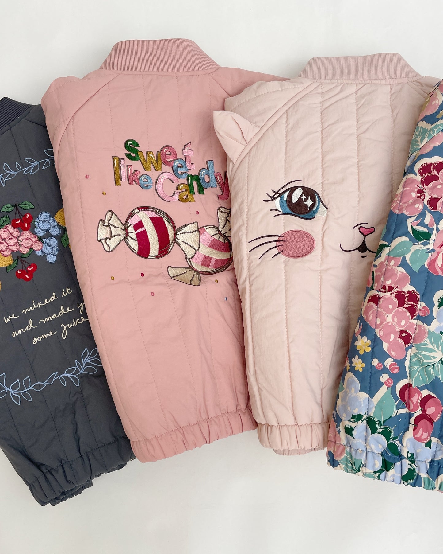 Konges Slojd Bomberjacke Juno "BLOOMIEGRAPE BLUES"