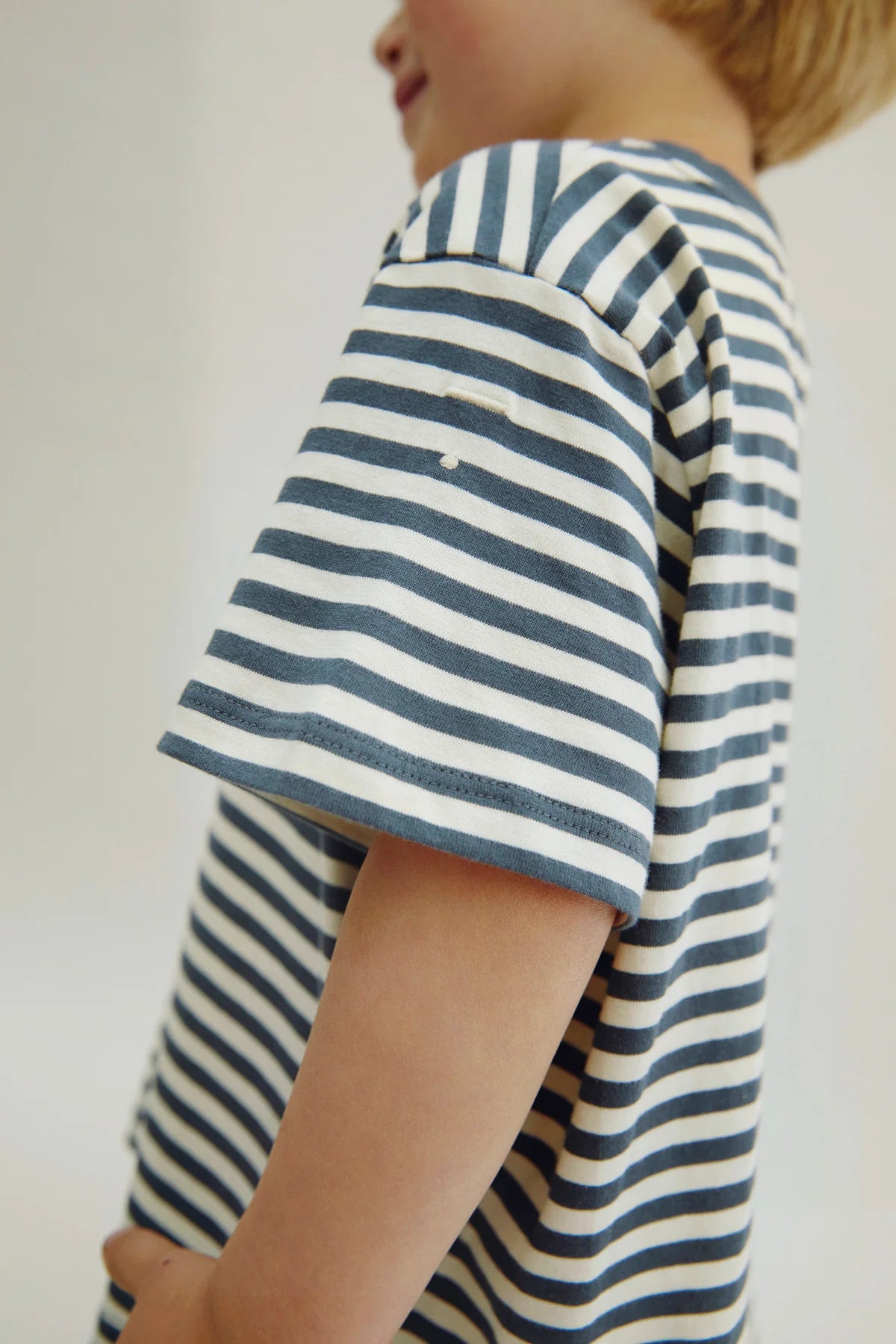 Gray Label Oversized T-Shirt kurzarm "Blue Grey - Cream"