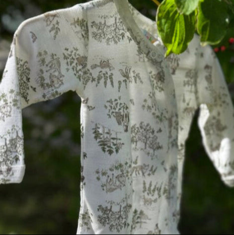 Joha Langarmbody mit seitlicher Knopfleiste aus Wolle-Seide "Off White"