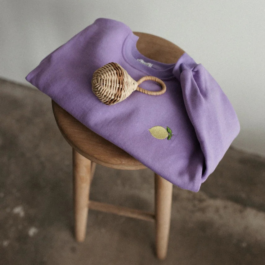 Melots Sweater Zitrone - wild violett