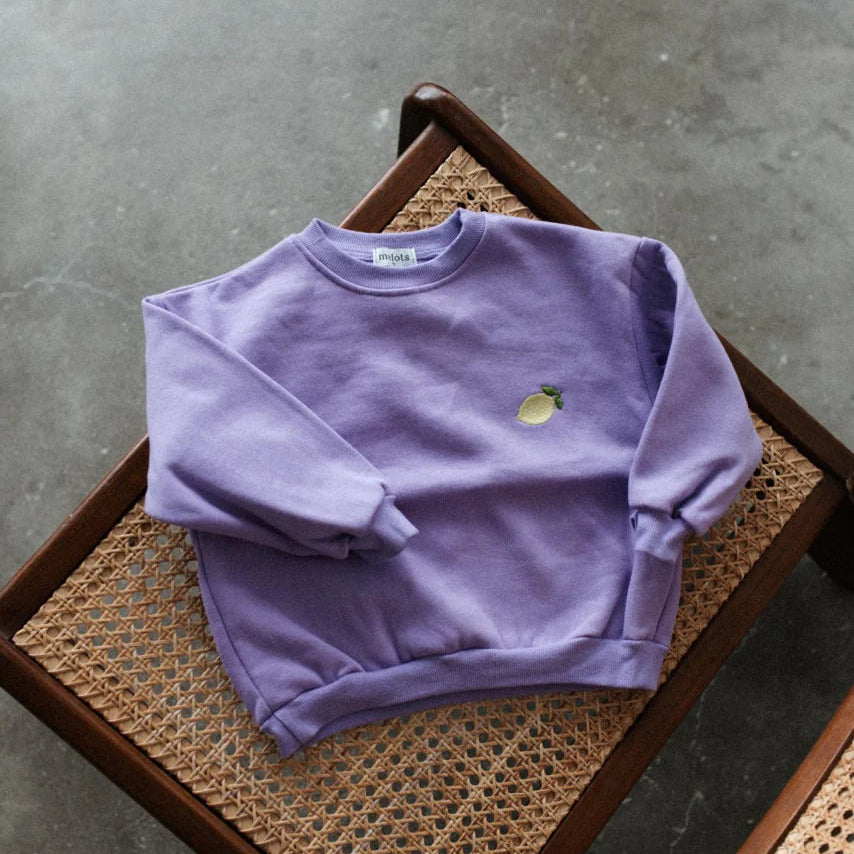 Melots Sweater Zitrone - wild violett