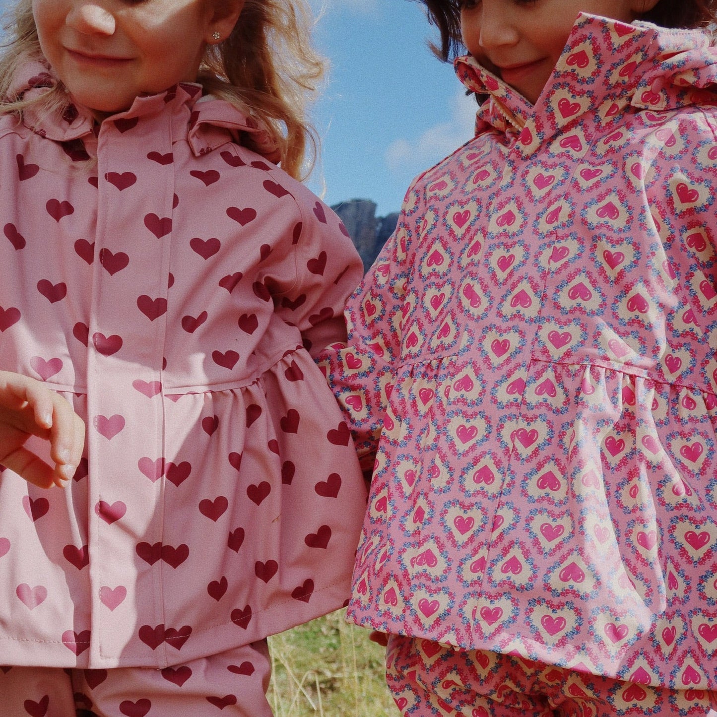 Konges Slojd Regen-Set Mädchen Rainy Palme – Amour Pink