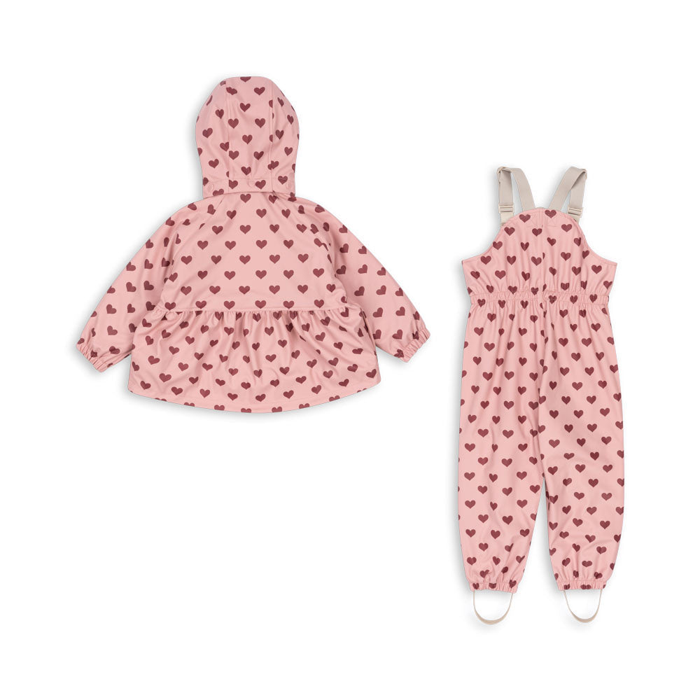 Konges Slojd Regen-Set Mädchen Rainy Palme – Amour Pink