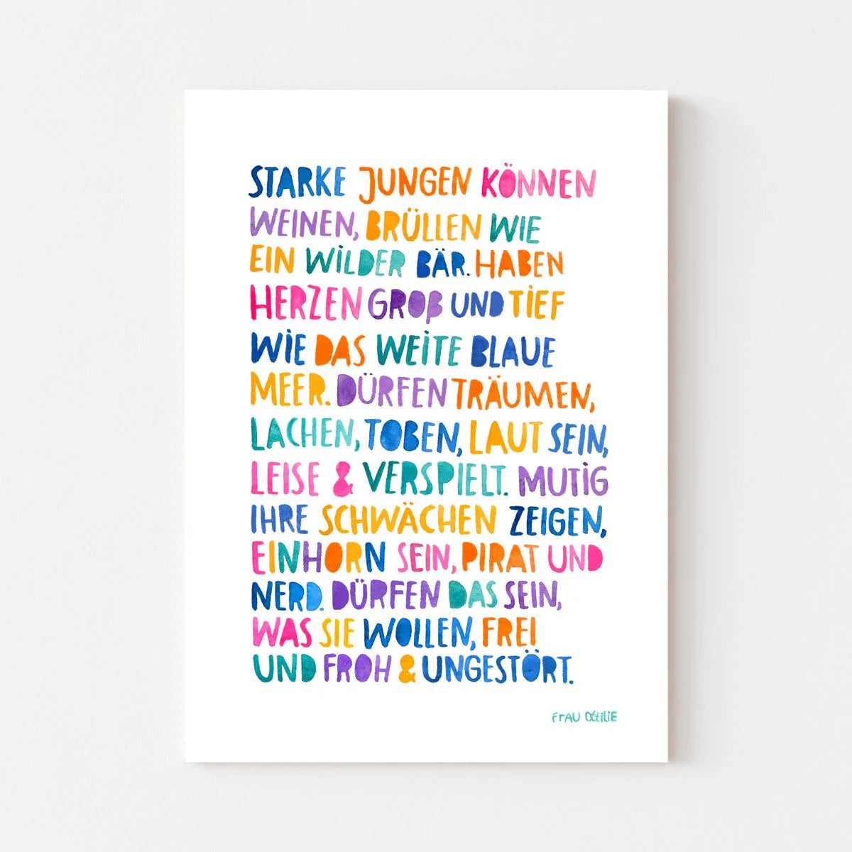 Frau Ottilie Poster A4 Starke Jungen
