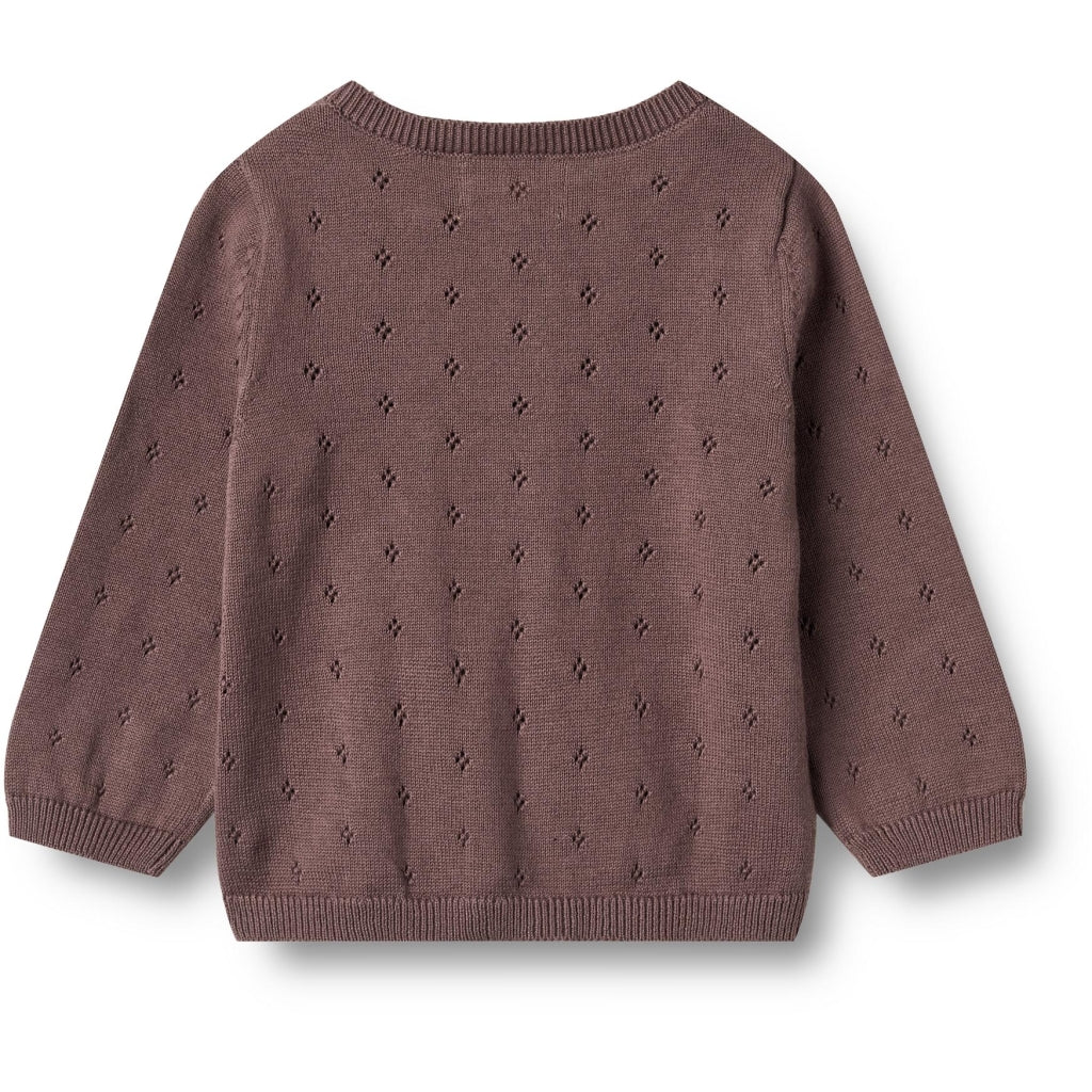 Wheat Strick-Cardigan Maia "Plum"