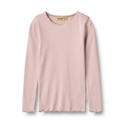Wheat geripptes Langarmshirt Reese "Soft Lilac"
