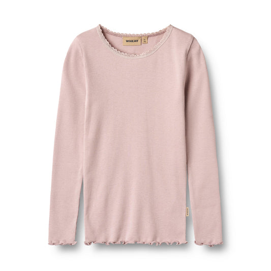 Wheat geripptes Langarmshirt Reese "Soft Lilac"