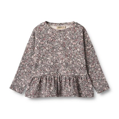 Wheat ausgestelltes Langarmshirt Carolina - Purple Stone Flowers