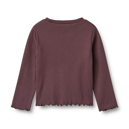 Wheat geripptes Langarmshirt Else - Fudge
