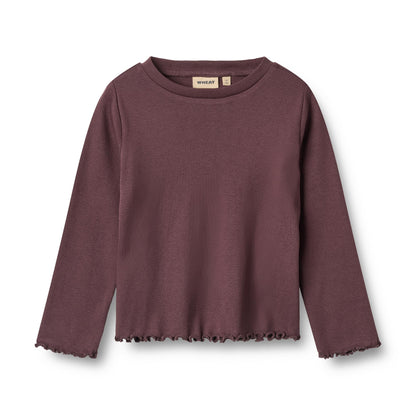 Wheat geripptes Langarmshirt Else - Fudge