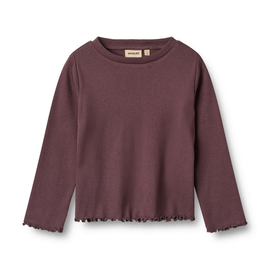 Wheat geripptes Langarmshirt Else - Fudge